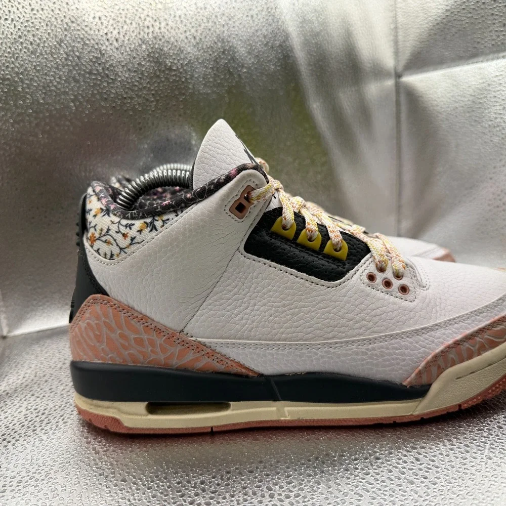 Size 6.5Y‎ Air Jordan 3 Retro Gs White Kids Lace-Up Athletic Shoes 441140-100
